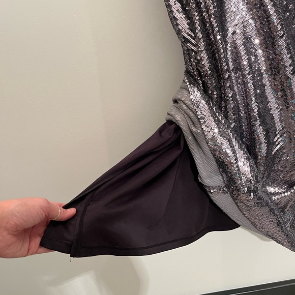 Zara Women’s Sequined Long Dress in Silver - Picture 7 of 7
